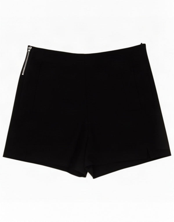 Zara Womens Trafaluc Shorts casuais de cintura alta pequeno W26 Preto