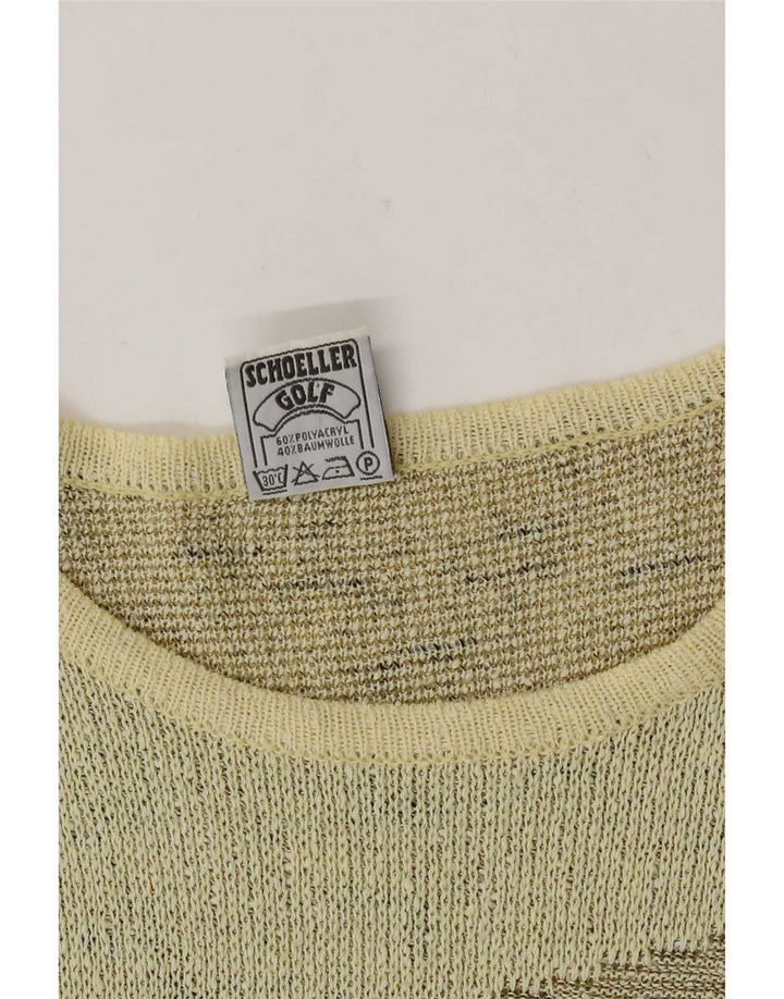 Suéter feminino Freya com gola canoa e gola redonda Reino Unido 14 médio amarelo