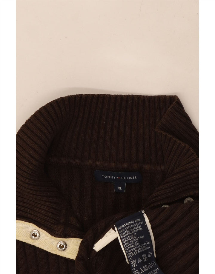 Suéter feminino TOMMY HILFIGER com gola redonda e gola redonda, 18 XL, marrom