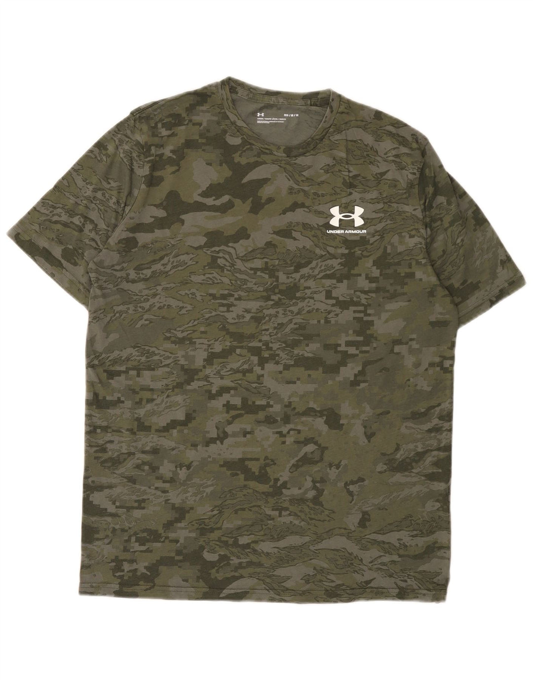 Camiseta masculina Under Armour Top camuflagem verde médio