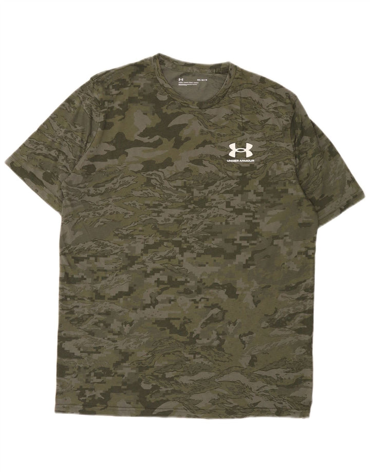 Camiseta masculina Under Armour Top camuflagem verde médio