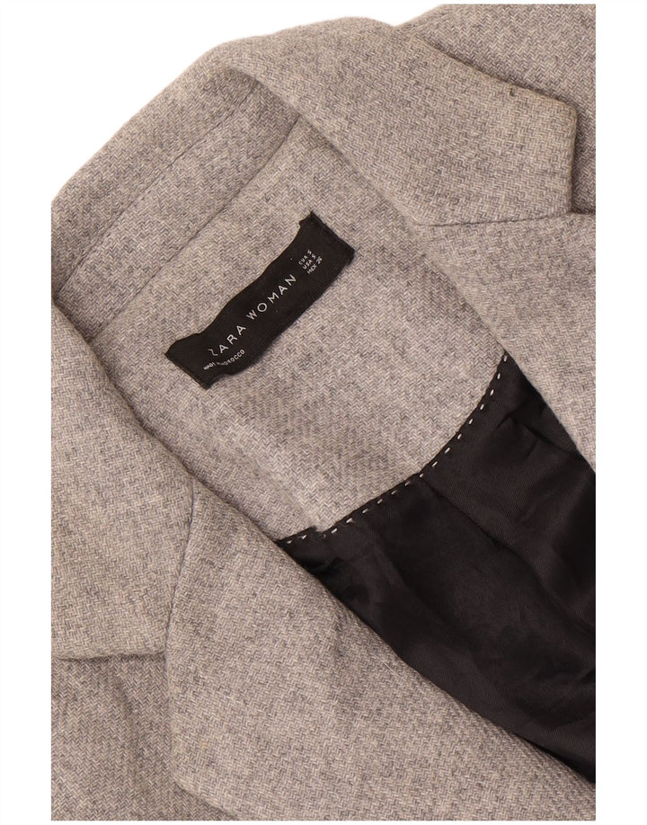Sobretudo feminino Zara UK 10 pequeno cinza