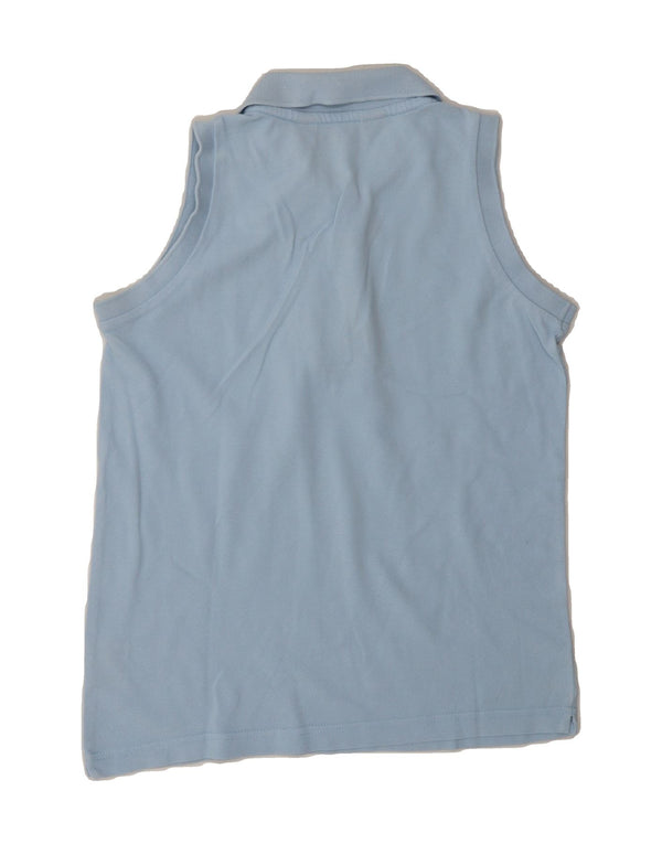 Camisa polo feminina sem mangas KAPPA UK 10 algodão azul pequeno