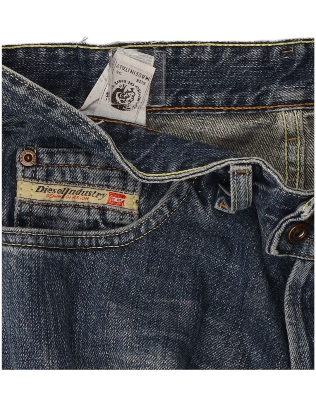 Jeans retos femininos Diesel W36 L27 algodão azul
