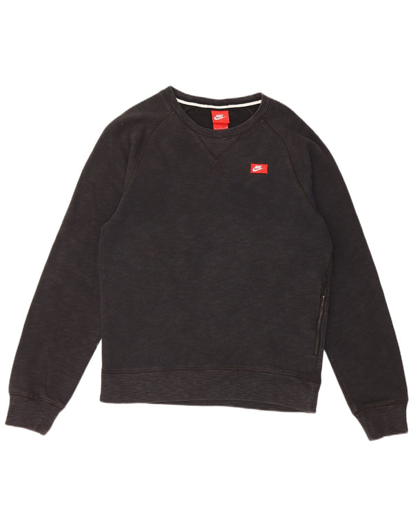 Moletom feminino Nike Jumper UK 10 pequeno algodão preto