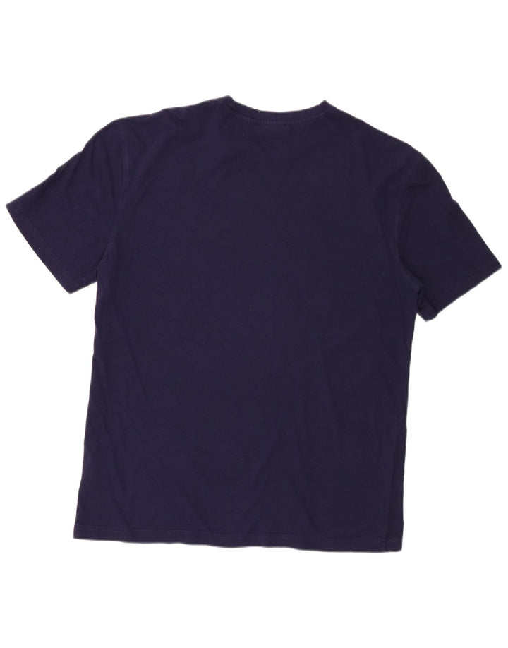 Fila Mens Graphic T-Shirt Top Grande Algodão Azul Marinho