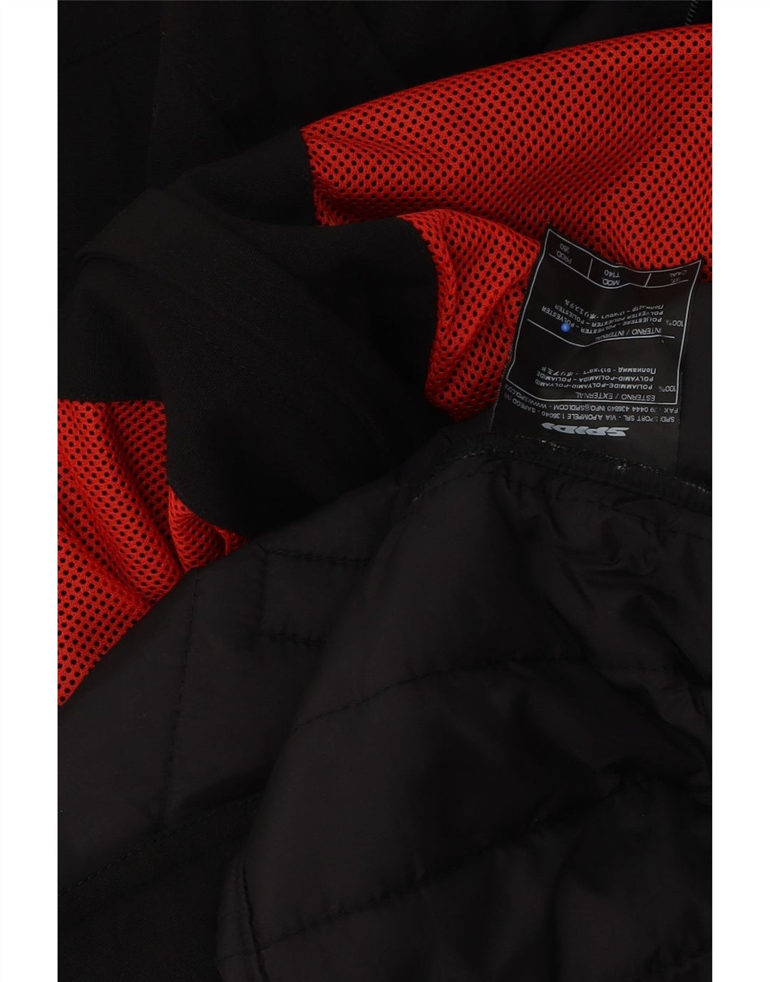 Jaqueta masculina Spidi Racer UK 40 grande poliamida colorblock preta