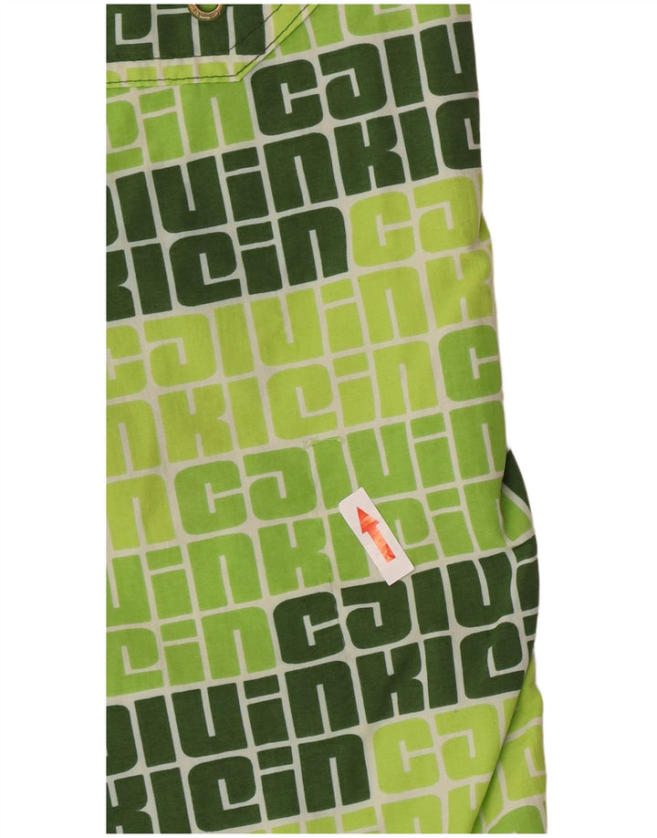 Calções de banho masculinos Calvin Klein Graphic grande nylon verde