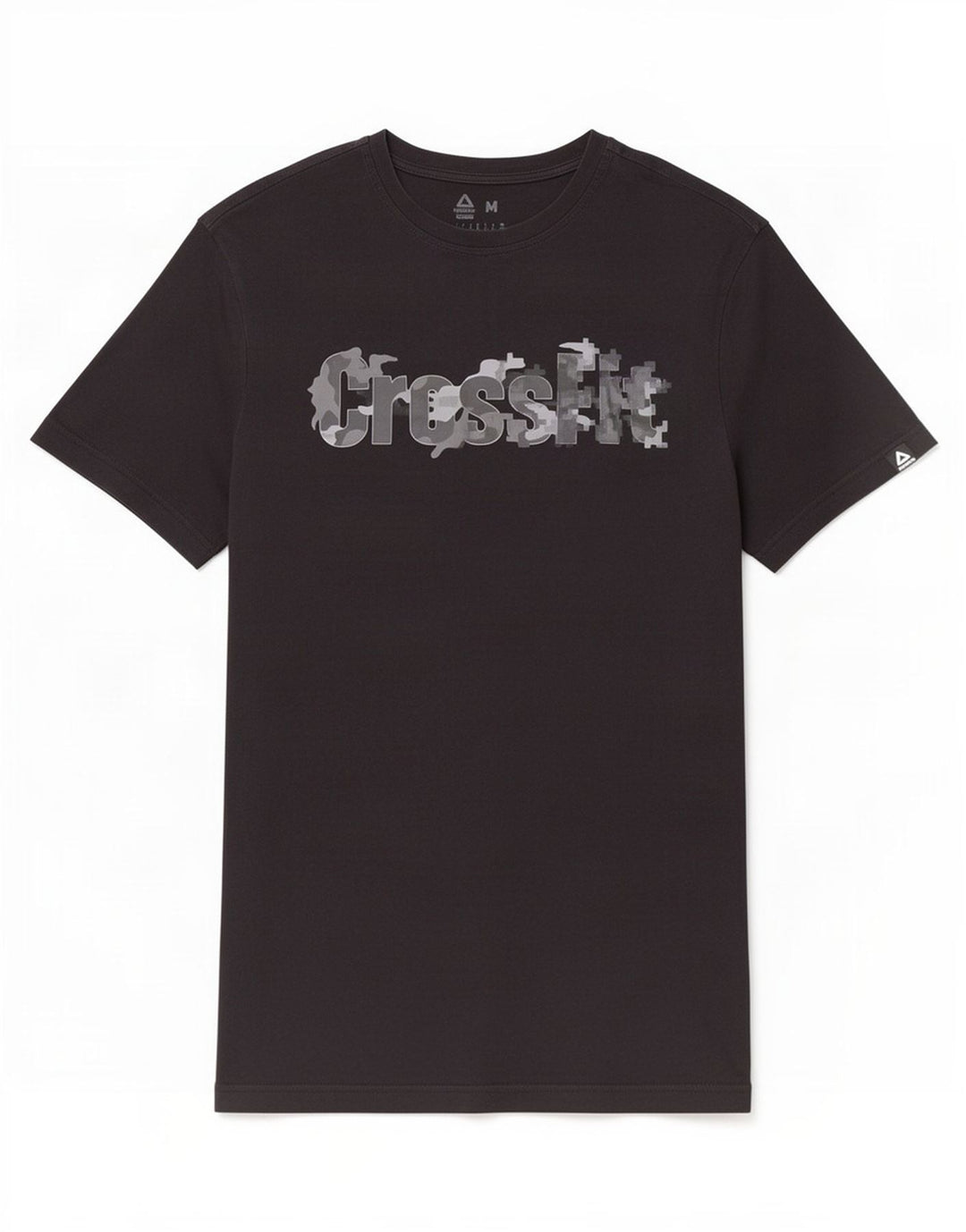 Reebok Mens Graphic T-Shirt Top Médio Algodão Preto