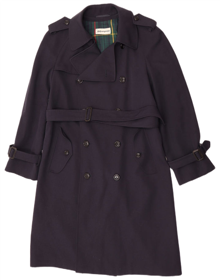 Casaco impermeável masculino Sangiorgio UK 38 azul marinho médio