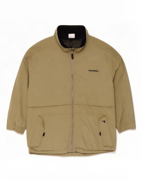 Jaqueta de chuva masculina Diadora UK 40 grande poliamida cáqui