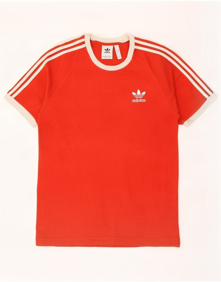 Adidas Mens Camiseta Top Pequeno Vermelho