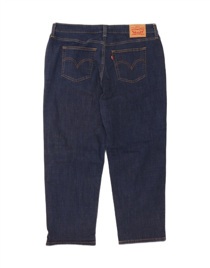 Calça Jeans Feminina Levi's Boyfriend Cropped US 16 2XL W36 L26 Azul Algodão