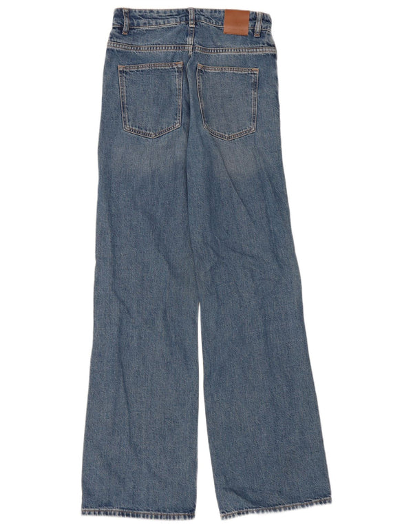 Jeans feminino Massimo Dutti cintura alta com perna larga EU 34 2XS W24 L31 azul