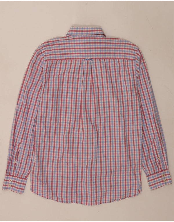Camisa masculina de ajuste clássico da Crew Clothing, algodão guingão multicolorido médio