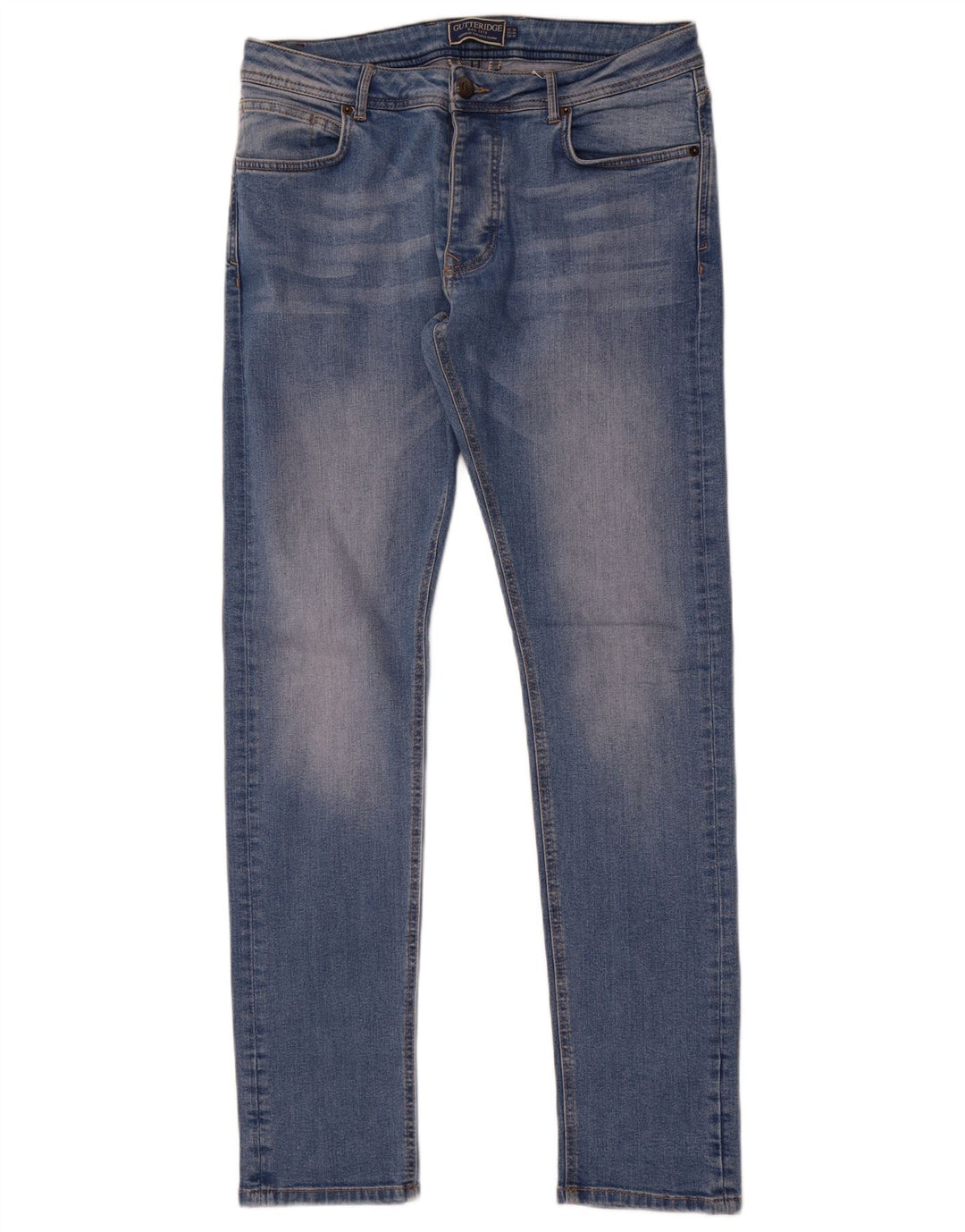Gutteridge Mens Skinny Jeans IT 50 Grande W32 L34 Azul Algodão