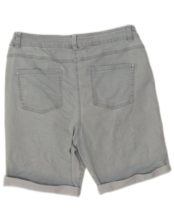 Shorts jeans feminino MAX & CO. Reino Unido 14 grande W32 algodão azul