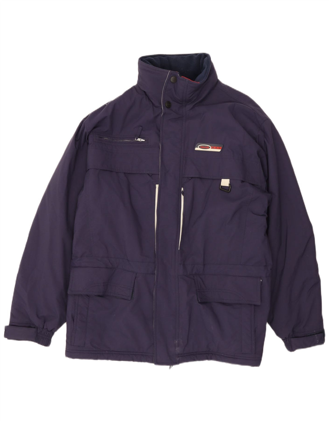 Jaqueta corta-vento masculina Reusch UK 40 grande azul marinho poliamida