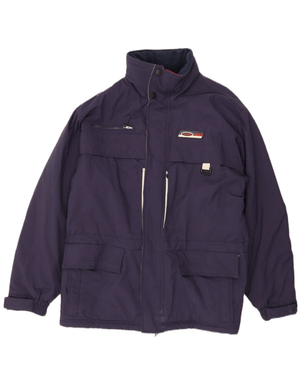Jaqueta corta-vento masculina Reusch UK 40 grande azul marinho poliamida