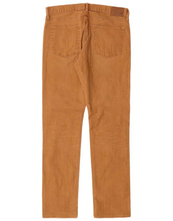 Calça masculina reta casual Gap W30 L30 algodão bege