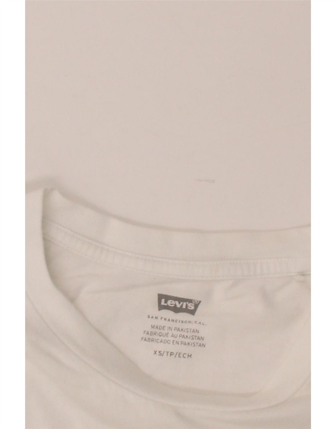 Camiseta gráfica masculina LEVI'S Top XS algodão branco