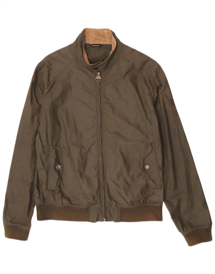 Jaqueta bomber masculina Barbour para motocicleta Reino Unido 42 XL cáqui poliamida