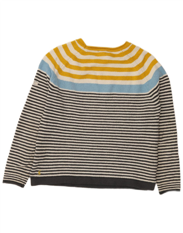 Suéter feminino Joules com gola canoa e listrado médio multicolorido Reino Unido 12
