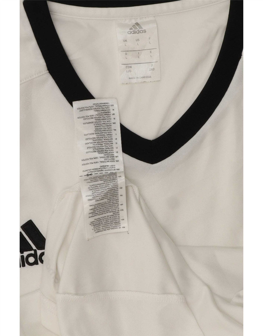 Adidas Mens Climalite Camiseta Top Grande Poliéster Branco