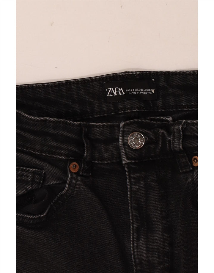Zara Calça Jeans Feminina Crop Bootcut EU 42 Grande W32 L24 Preto