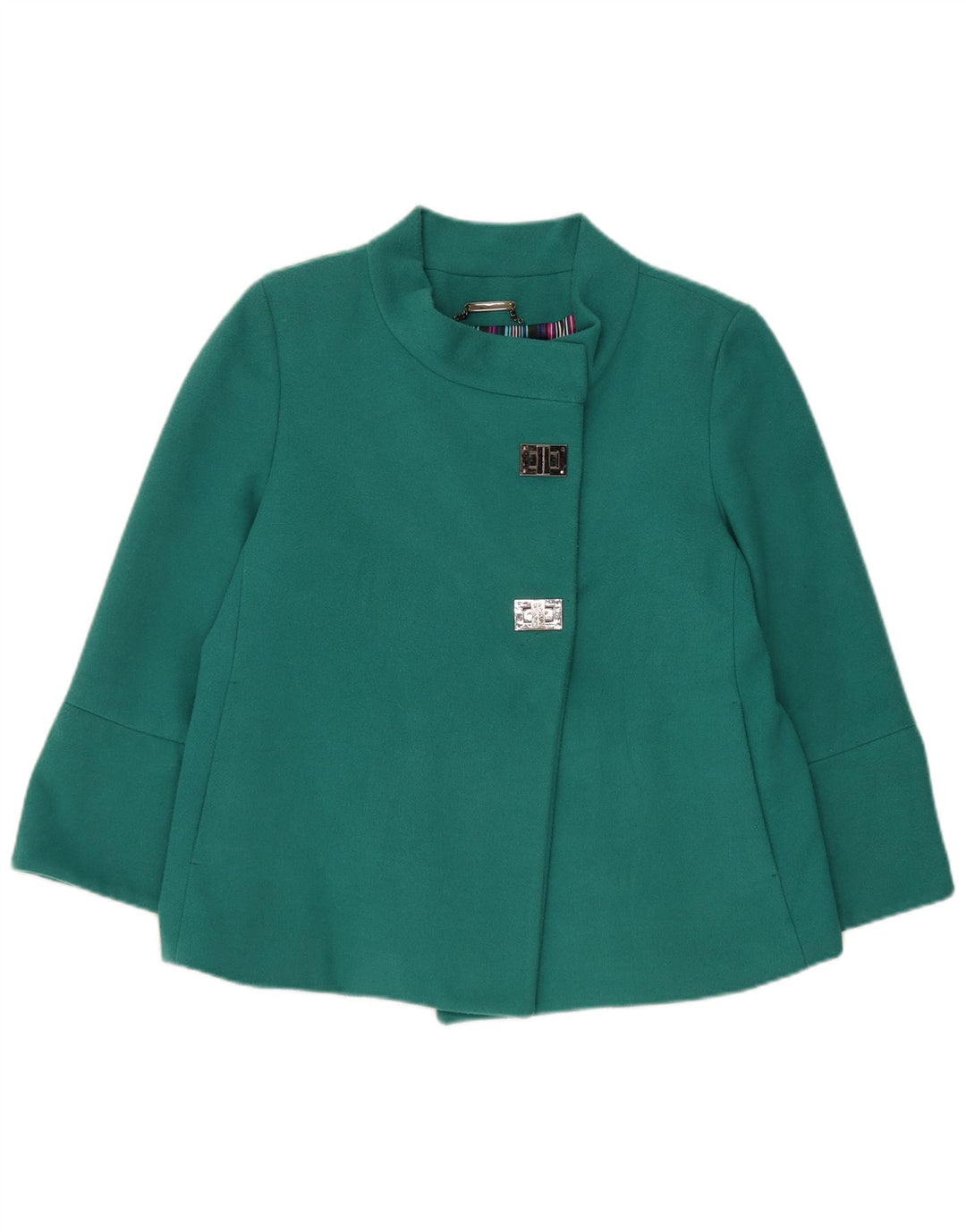 Jaqueta bomber feminina Roccobarocco manga 3/4 IT 44 poliéster verde médio