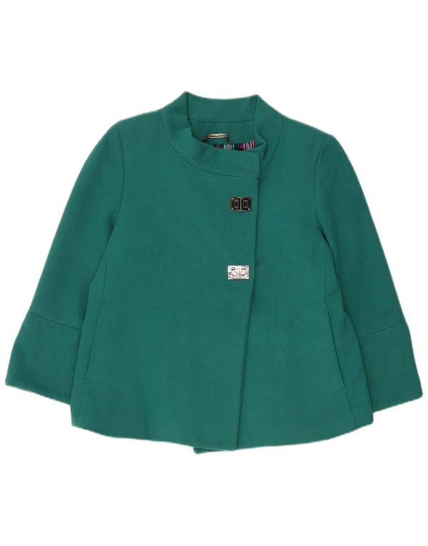 Jaqueta bomber feminina Roccobarocco manga 3/4 IT 44 poliéster verde médio