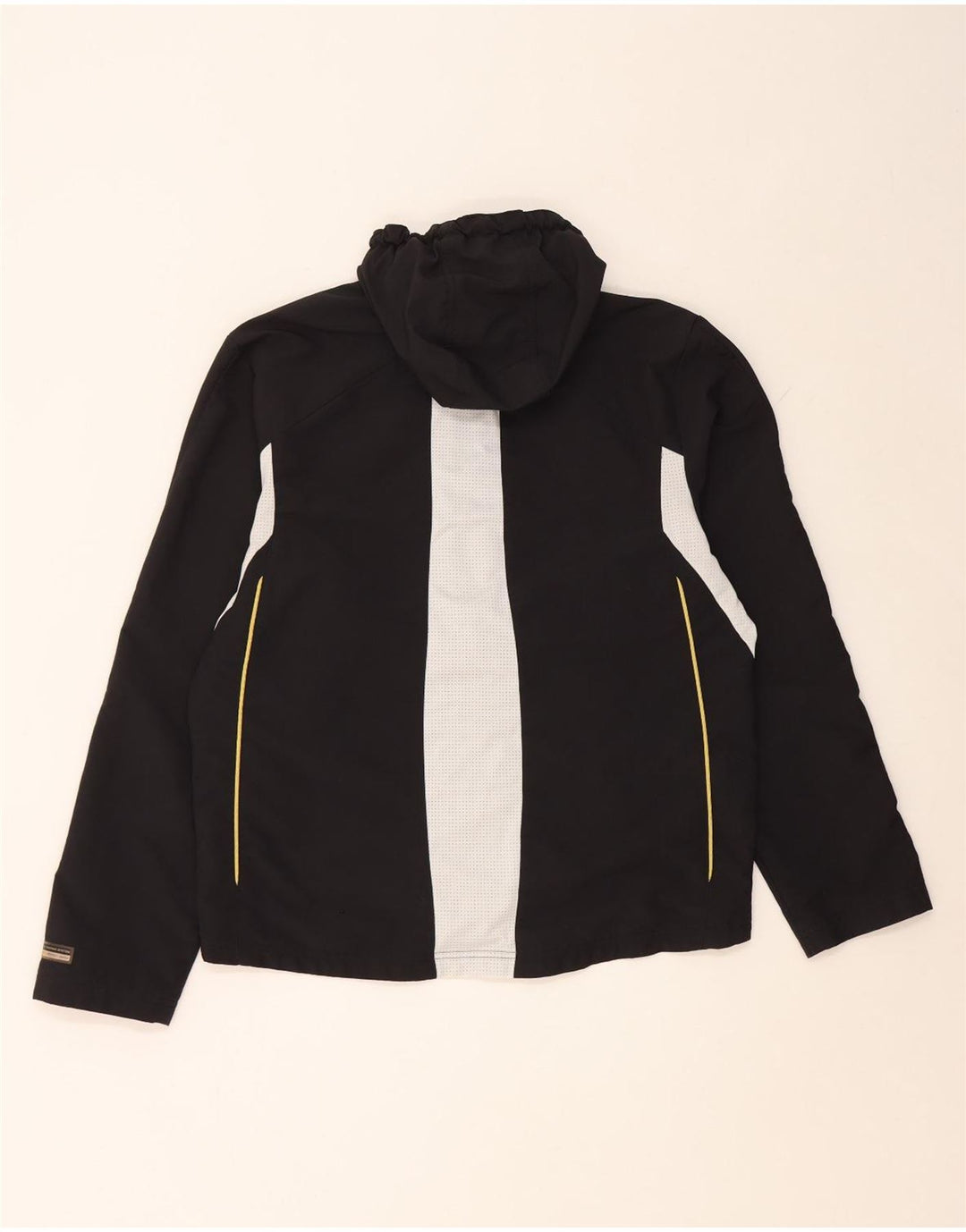 Adidas masculino moletom com capuz jaqueta superior médio preto colorblock poliéster