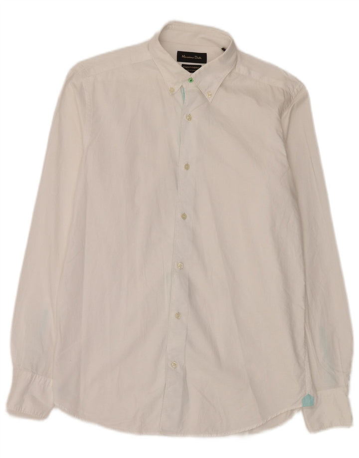 Camisa masculina Massimo Dutti pequena branca