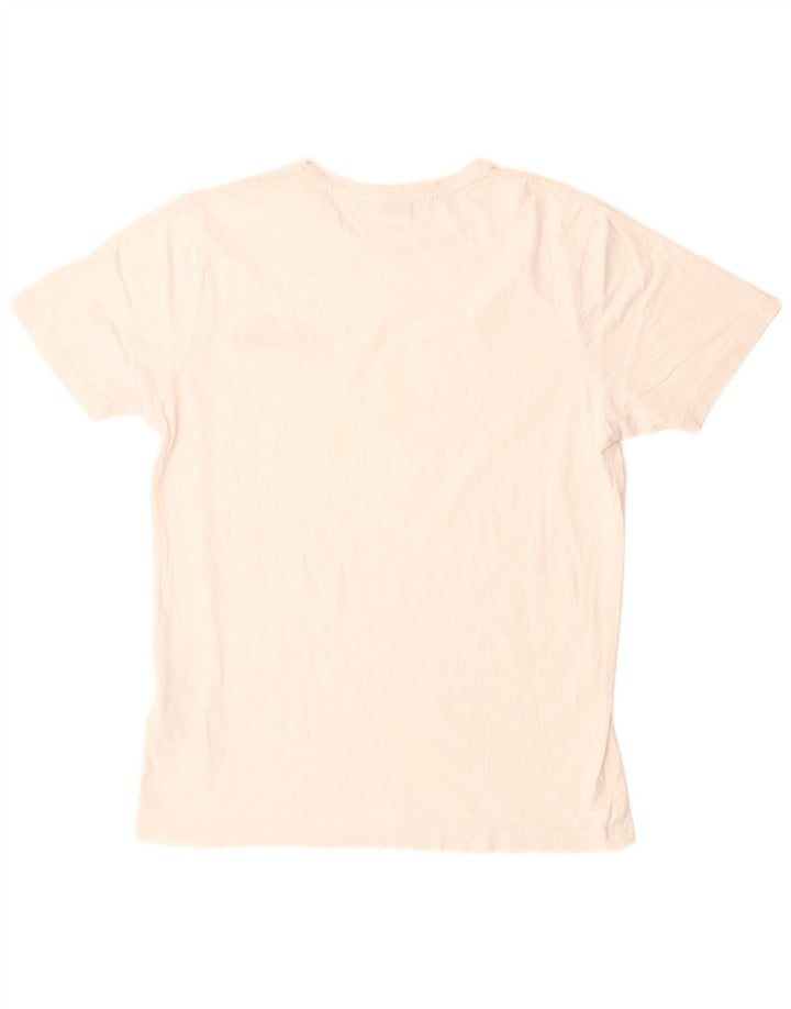 Camiseta masculina Ellesse com estampa gráfica grande de algodão branco