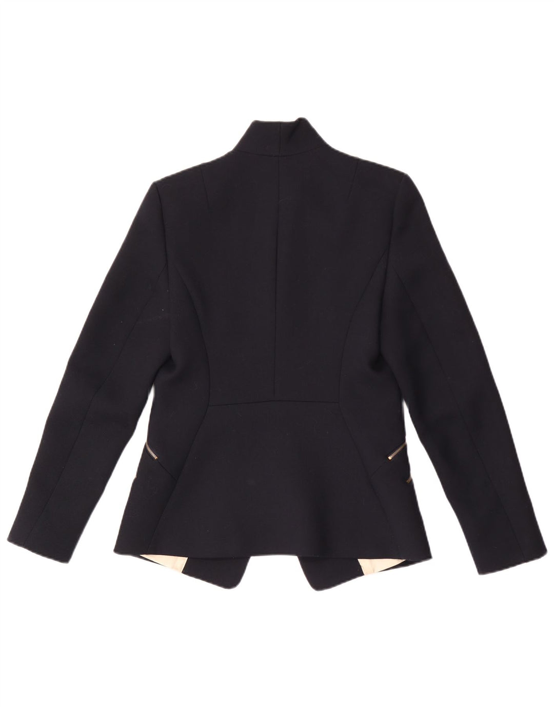 Jaqueta Blazer Feminina Reiss com 1 Botão Reino Unido 10 Pequeno Poliéster Azul Marinho