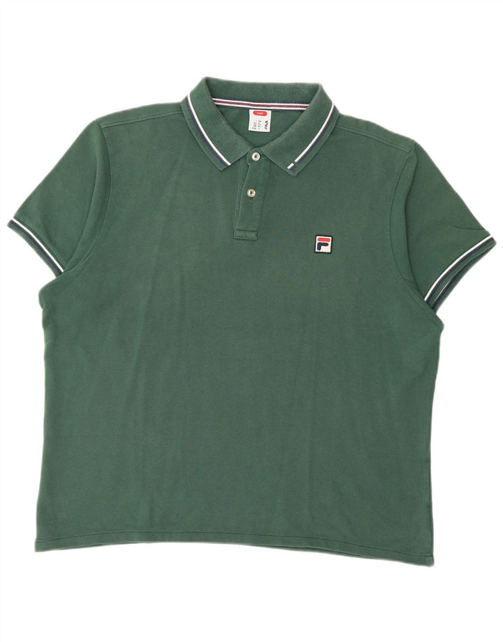 Camisa polo masculina Fila IT 54 grande verde