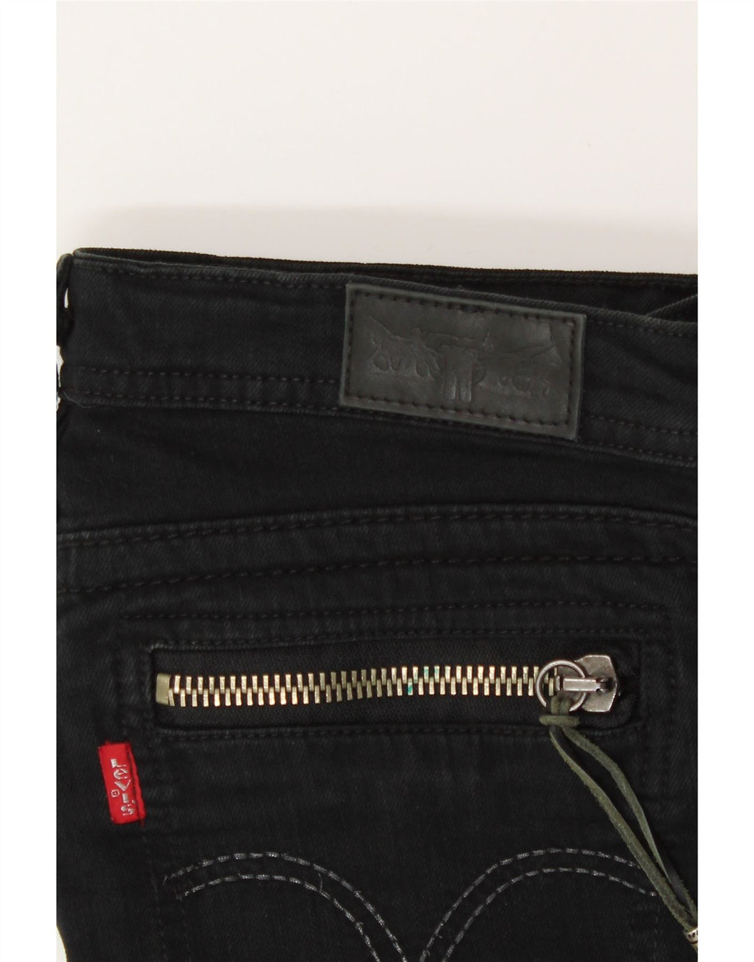 LEVI'S Womens Slim Jeans W30 L33 Black Vintage Levi's and Second-Hand Levi's from Messina Hembry 