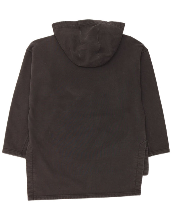 Adidas Womens Longline Oversized Hoodie Jumper Reino Unido 10 Pequeno Algodão Preto
