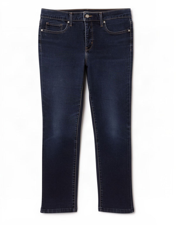 Calça Jeans Feminina Levi's Slim Cropped W31 L26 Azul Marinho Algodão