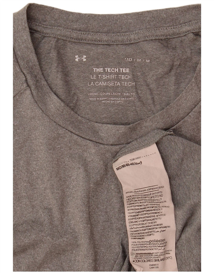 Camiseta masculina UNDER ARMOUR poliéster cinza médio