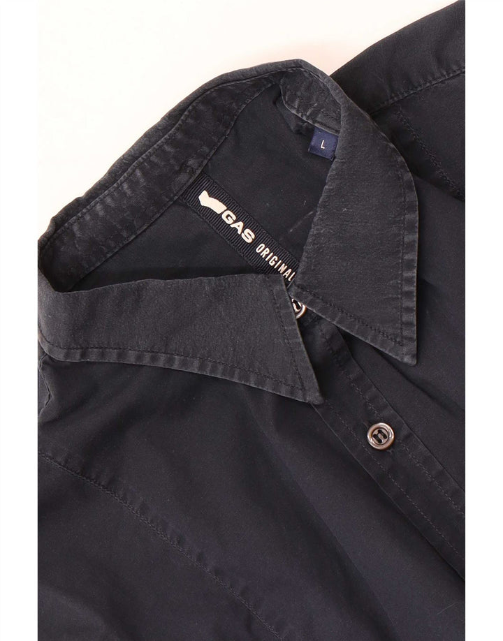 Camisa masculina Gas grande azul marinho