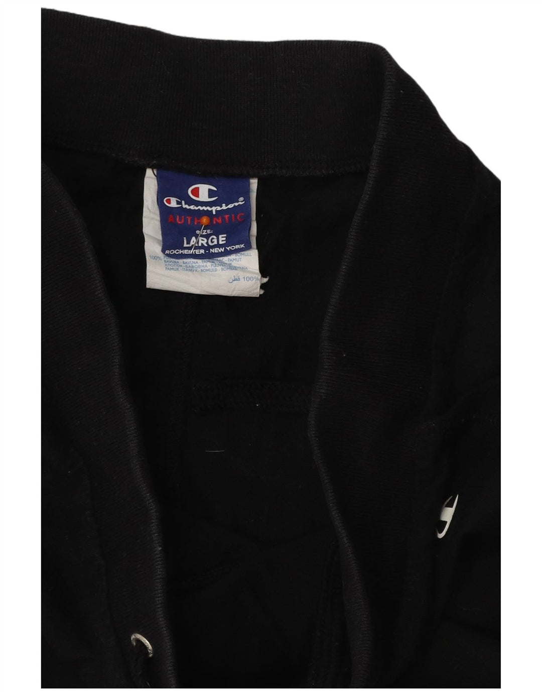 Calça de treino feminina CHAMPION Joggers UK 16 grande algodão preto