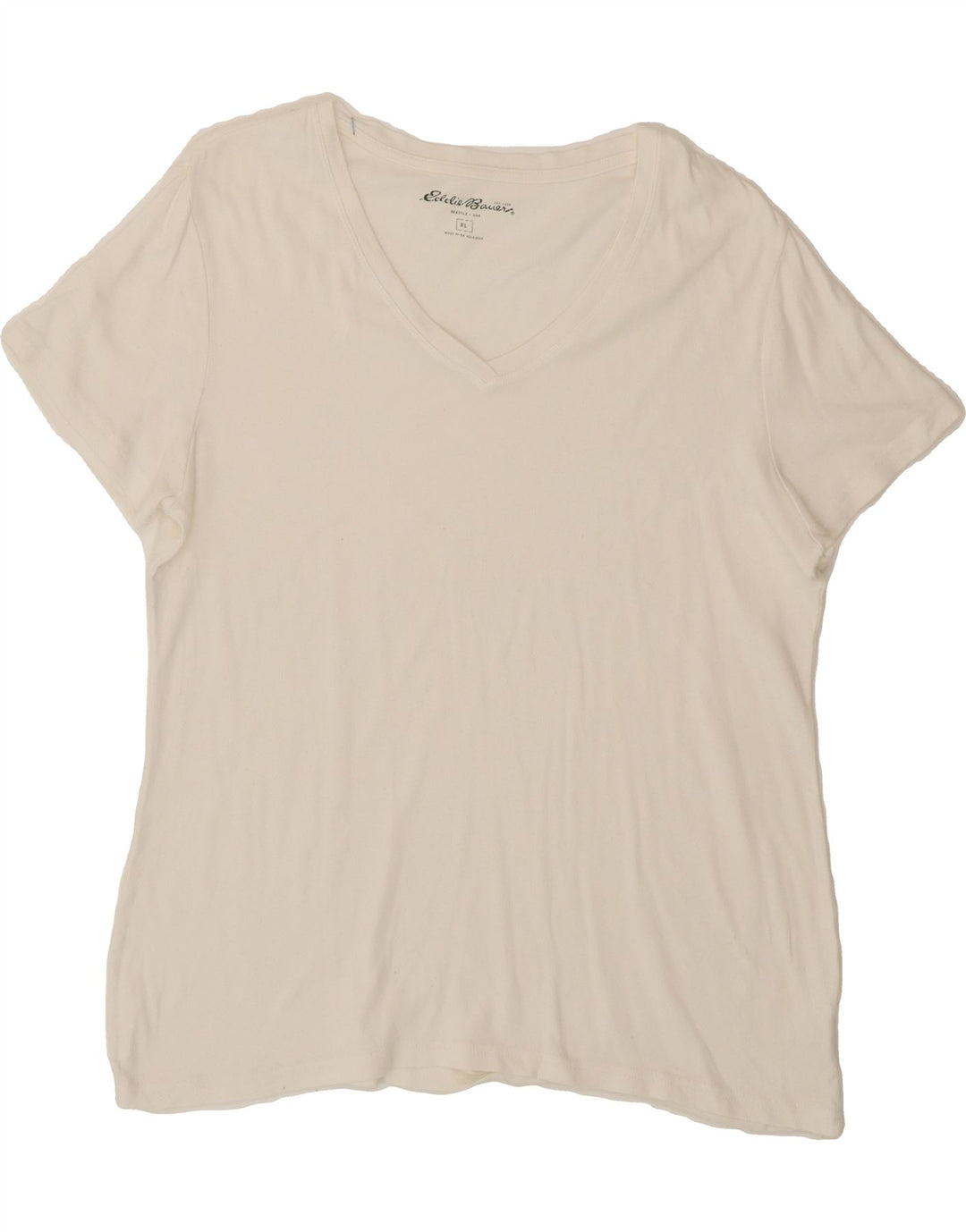 EDDIE BAUER Womens T-Shirt Top UK 18 XL White Cotton Vintage Eddie Bauer and Second-Hand Eddie Bauer from Messina Hembry 