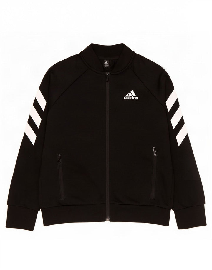 Jaqueta Adidas Meninos Treino Top 7-8 Anos Preto Colorblock Poliéster