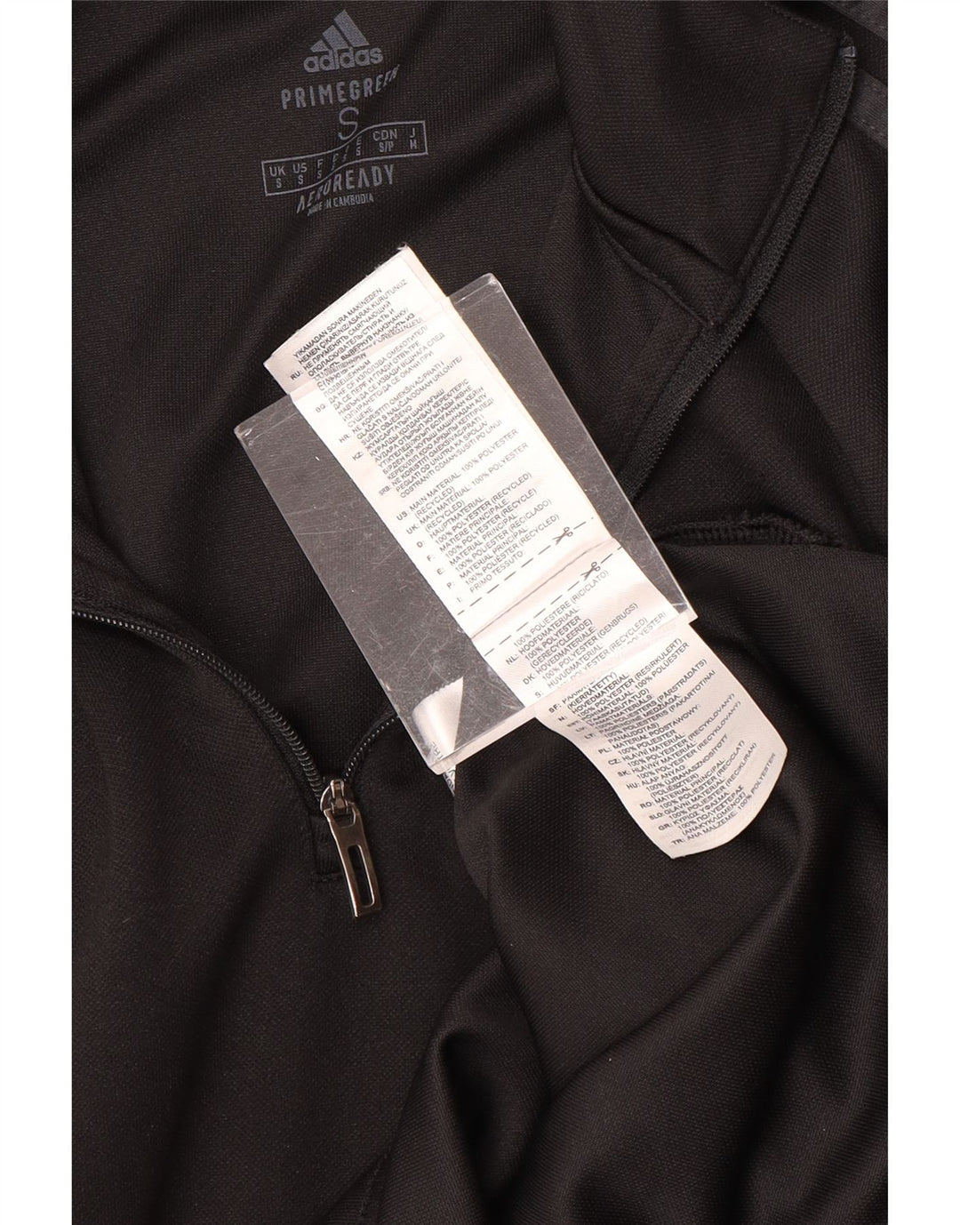 ADIDAS Mens Aeroready Zip Neck Pullover Treino Top Pequeno Preto