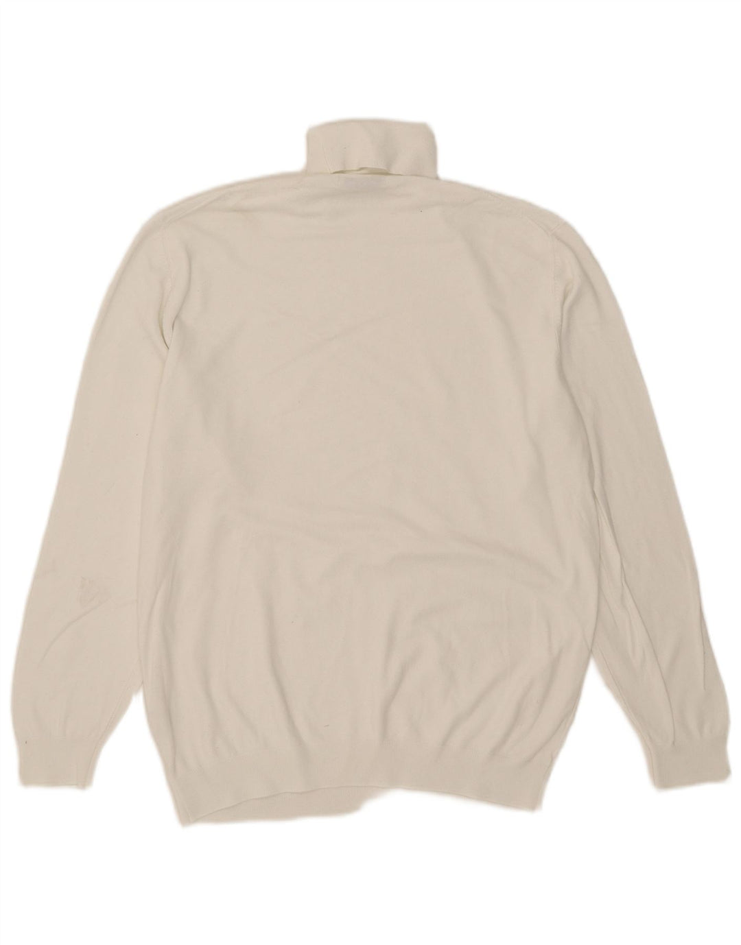Suéter feminino Zara com gola redonda e viscose branca grande Reino Unido 16