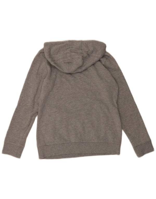 Adidas Womens Graphic Hoodie Jumper UK 12/14 Médio Cinza Algodão