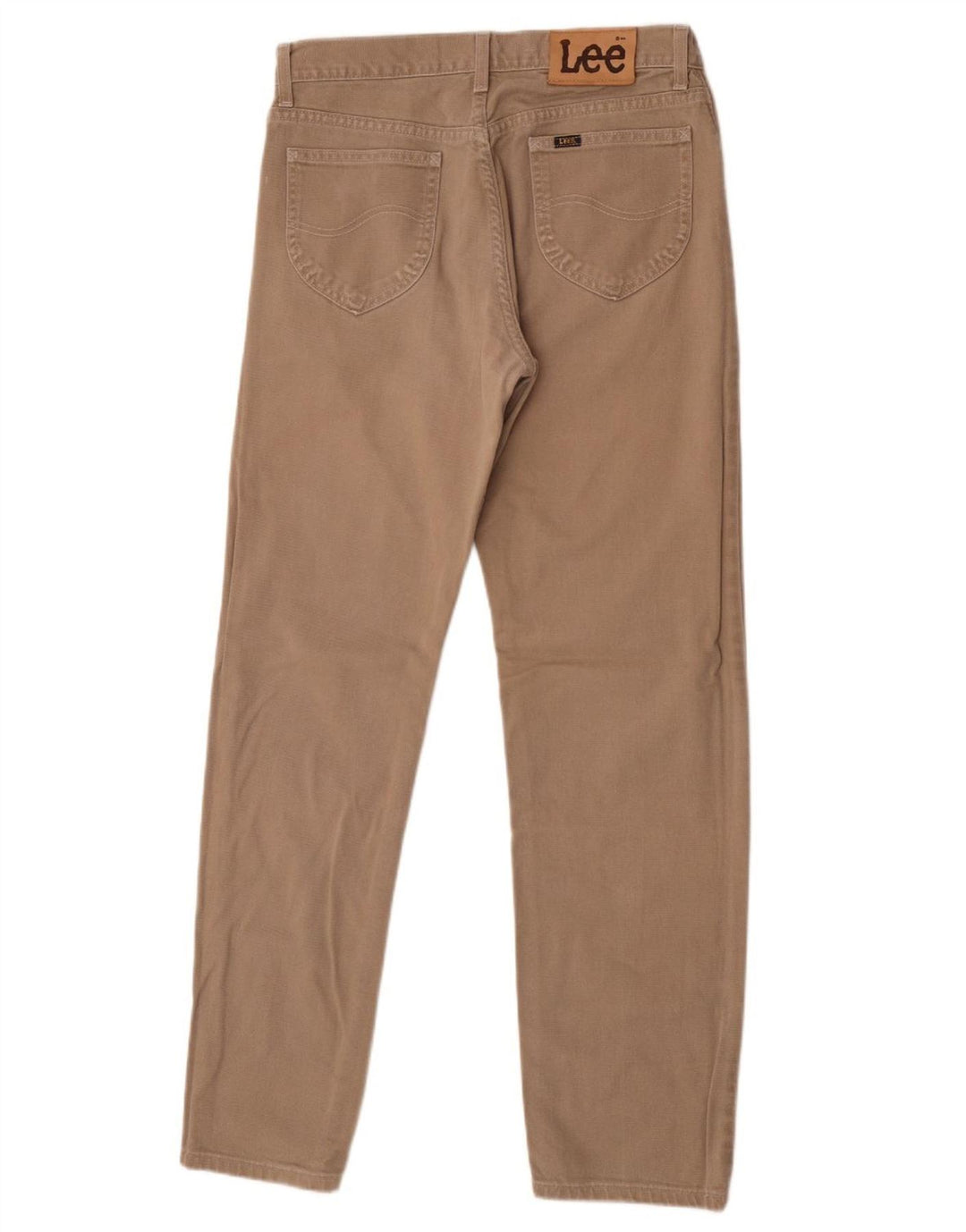 Lee Mens Brooklyn Straight Jeans W33 L34 Algodão Bege
