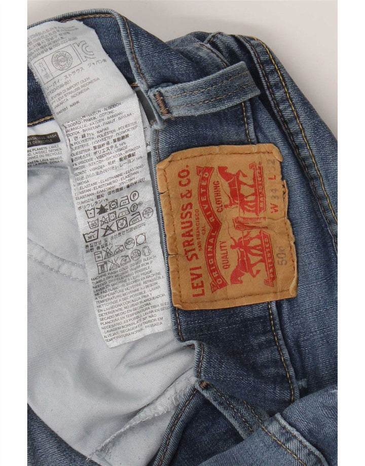 Levi's Masculino 506 Straight Jeans W34 L32 Azul Algodão