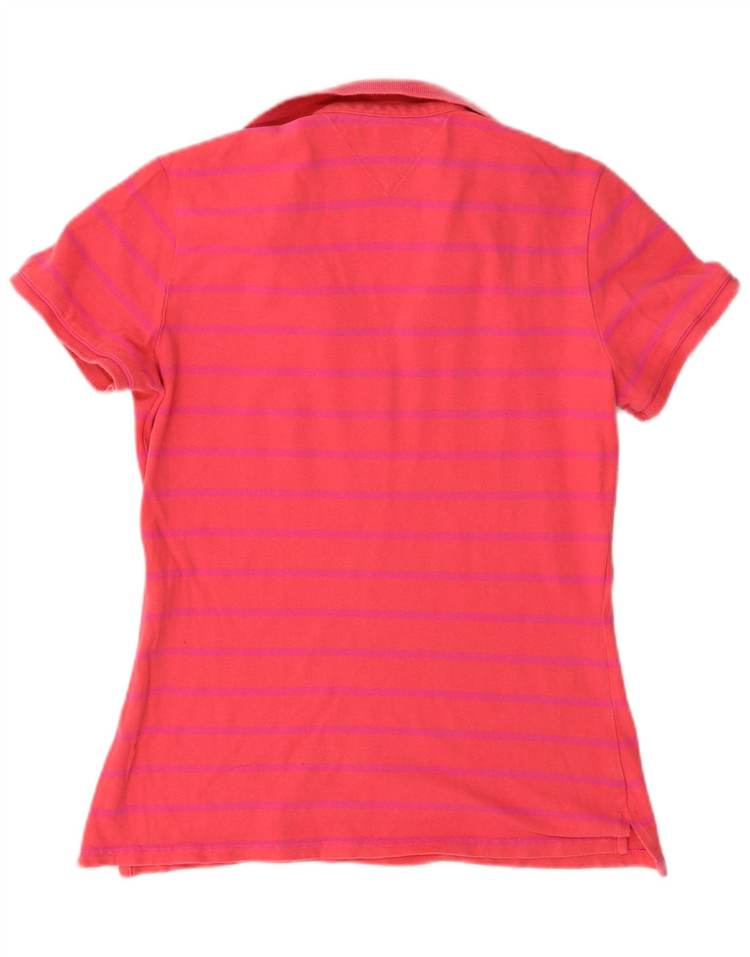 Polo Tommy Hilfiger Feminino Regular Fit UK 14 Médio Listrado Vermelho
